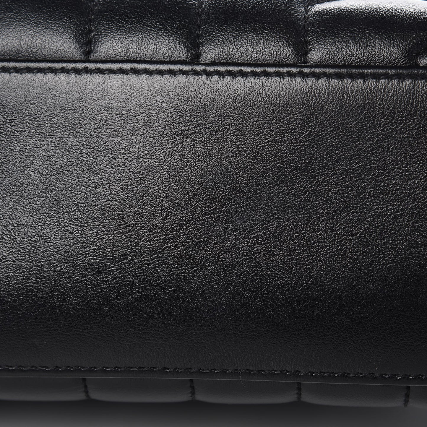 Calfskin Y Quilted Monogram Small Loulou Chain Satchel Black