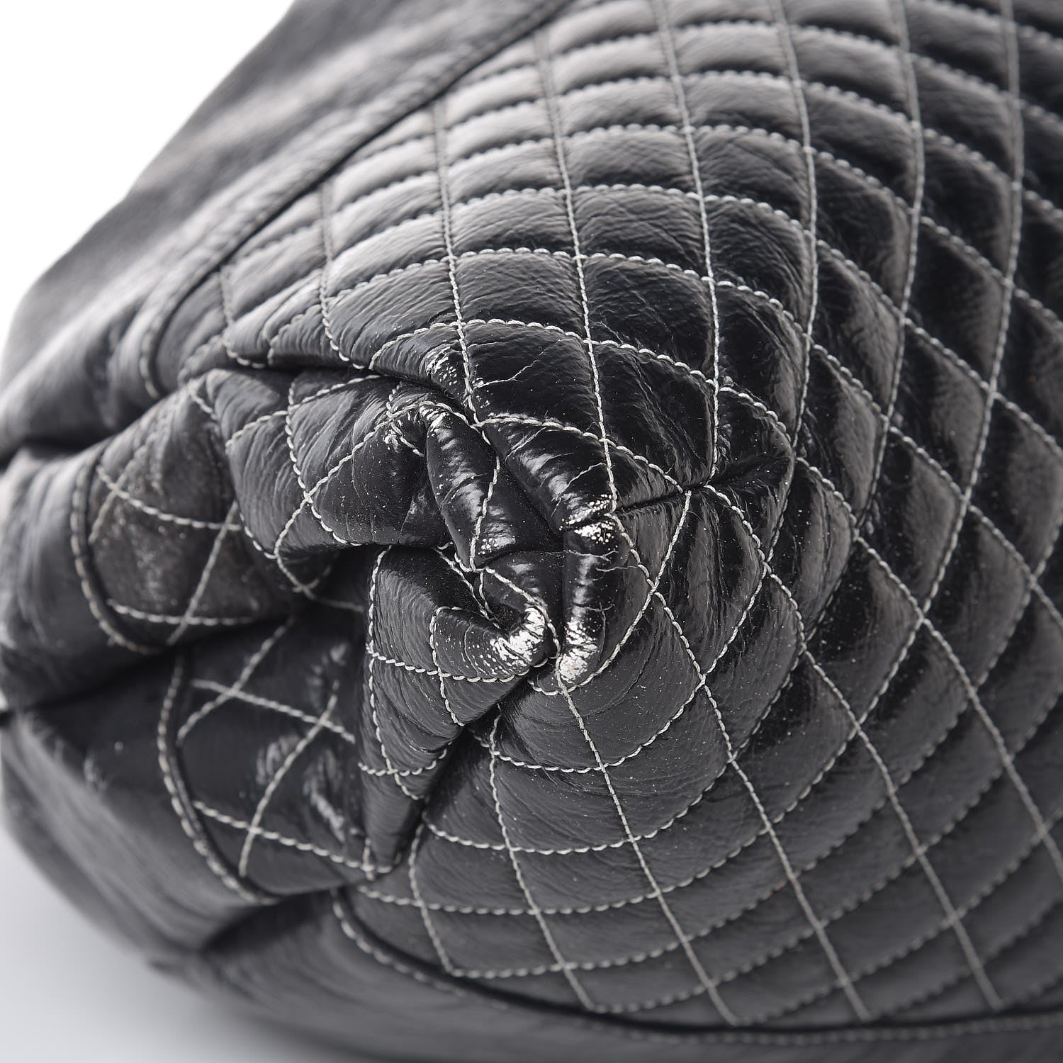 Chanel Vinyl Quilted Melrose Degrade Tote Black 8 of 12