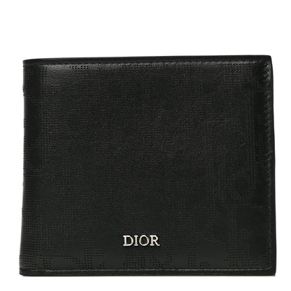 Christian Dior Calfskin Perforated Oblique Bi-Fold Do Galaxy Wallet Black 1 of 10