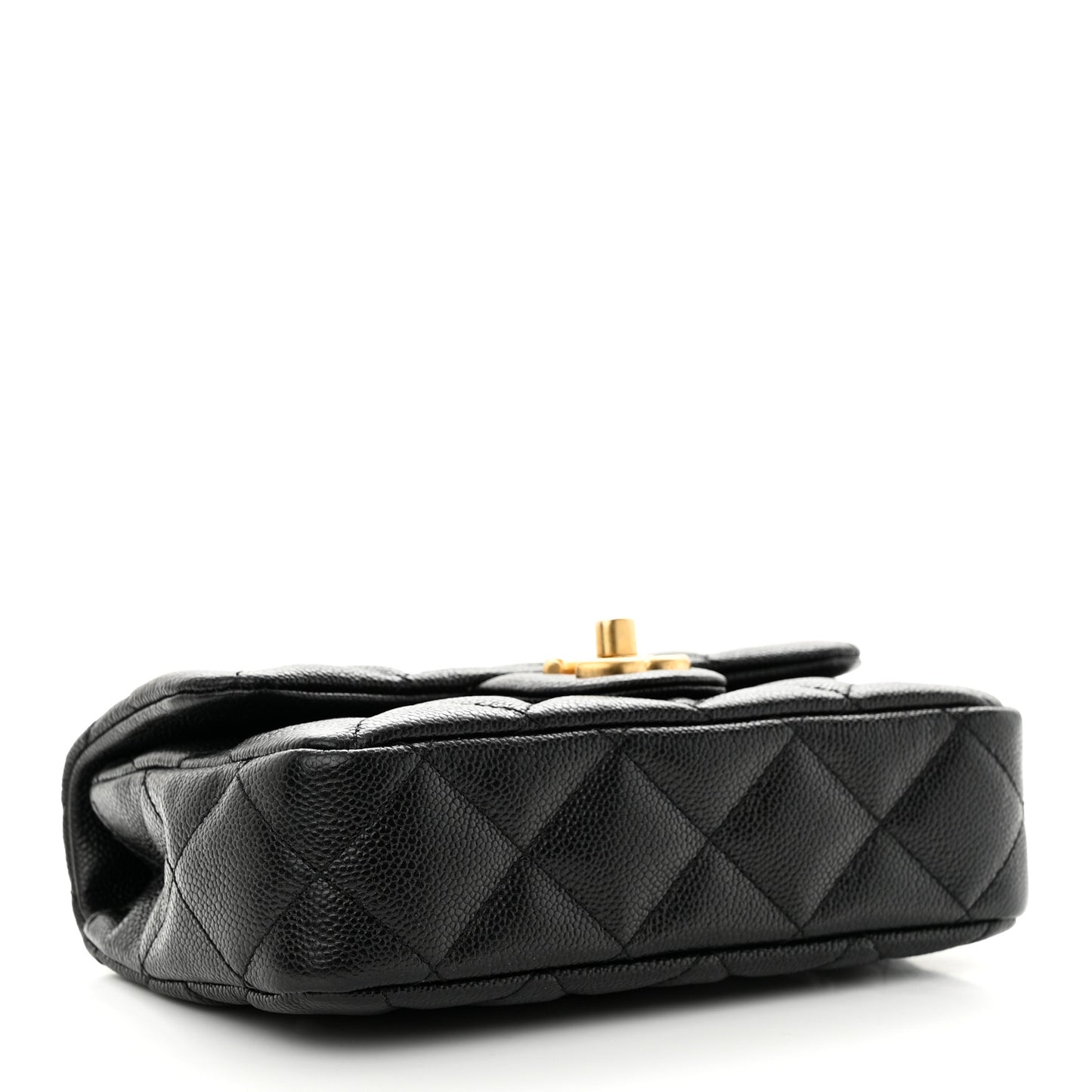 Caviar Quilted Mini Sweetheart Rectangular Flap Black