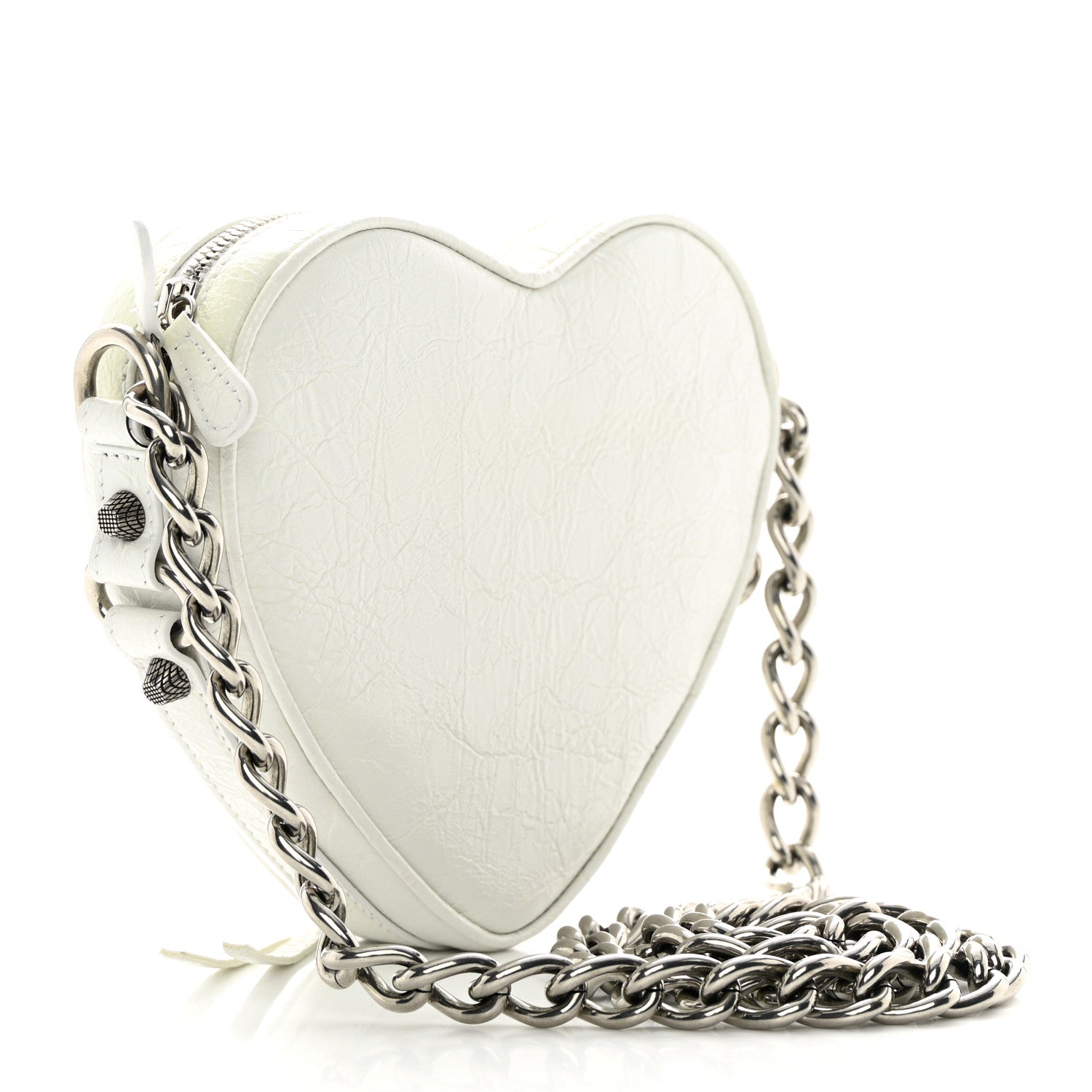 Balenciaga Agneau Arena Mini Le Cagole Heart Bag Optic White 3 of 14