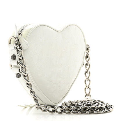 Balenciaga Agneau Arena Mini Le Cagole Heart Bag Optic White 3 of 14