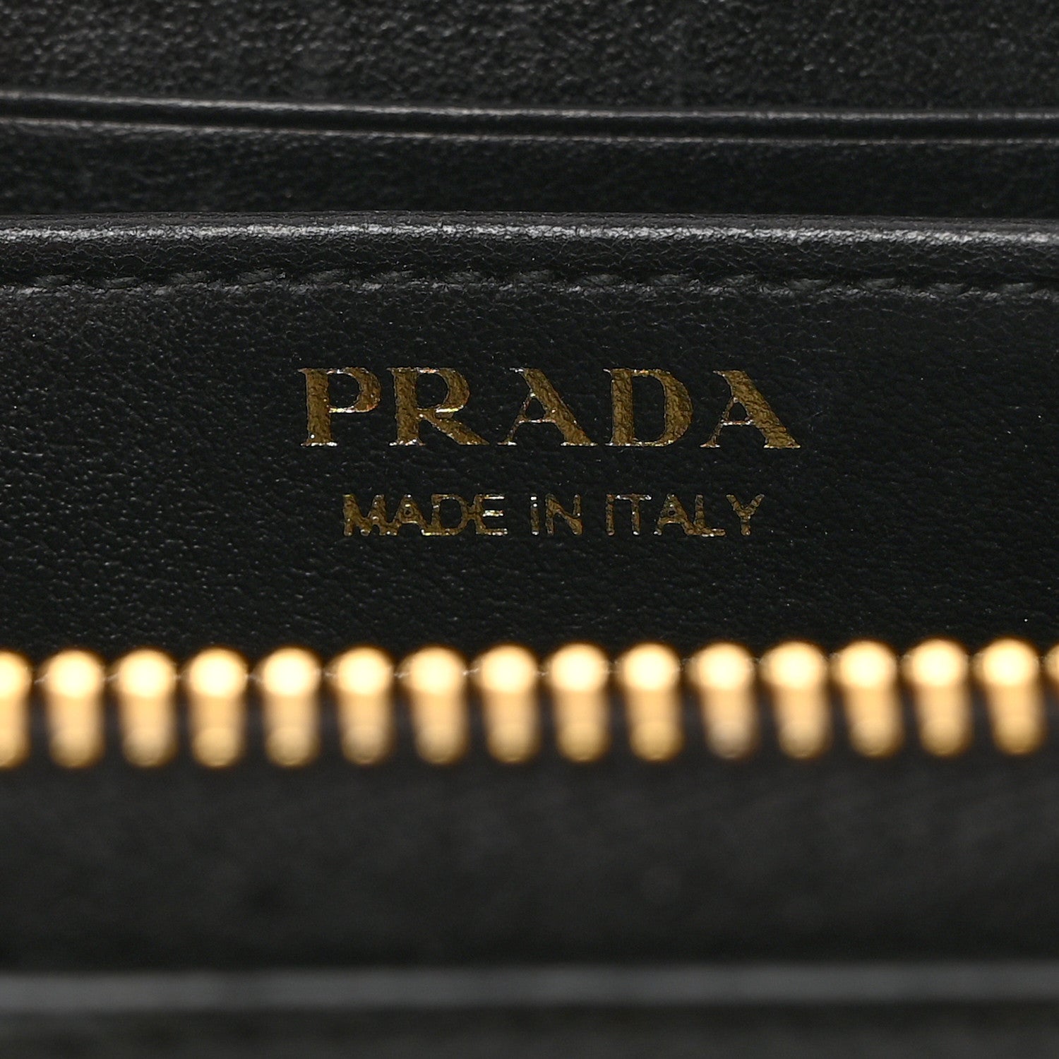 Prada Saffiano Metal Zip Coin Purse Black 6 of 9