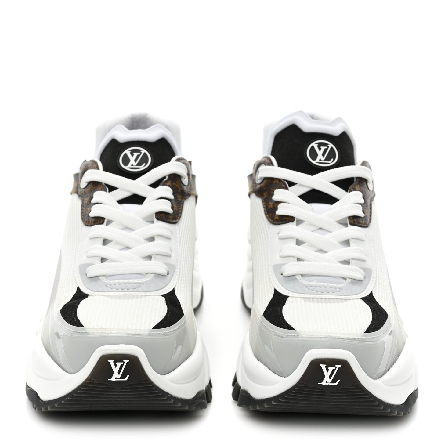 Monogram Calfskin Run 55 Sneakers 38.5 White