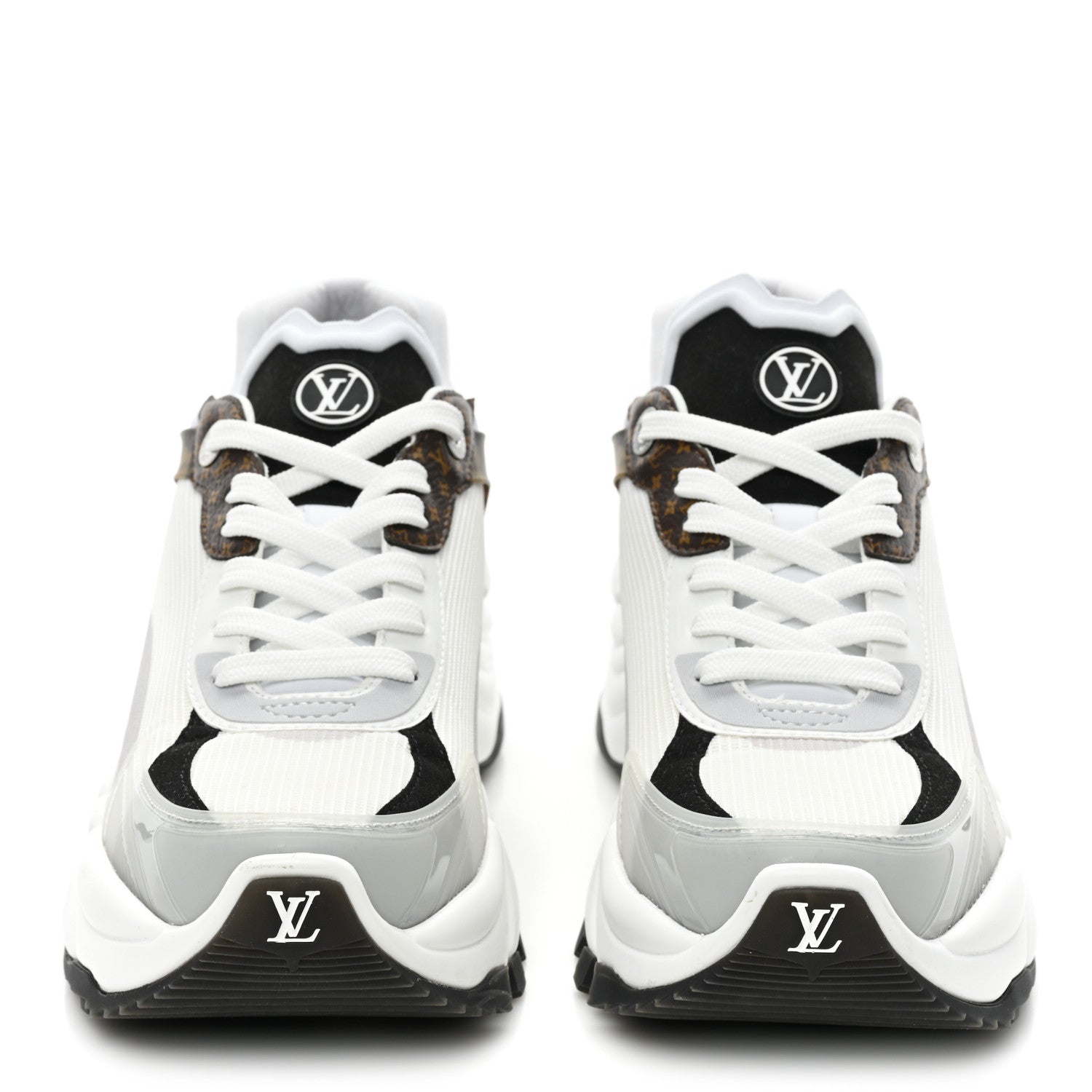Louis Vuitton Monogram Calfskin Run 55 Sneakers 38.5 White 2 of 11