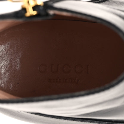 Gucci Goatskin Kitten Chain Horsebit Ankle Boots 37.5 Black 8 of 10