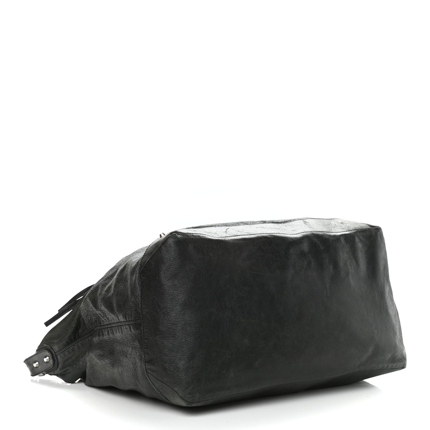 Agneau Classic Silver Hardware Courier XL Hobo Black