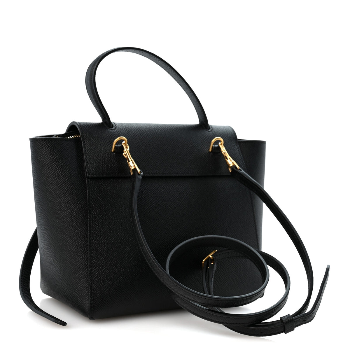 Celine Grained Calfskin Nano Belt Bag Black 3 of 13