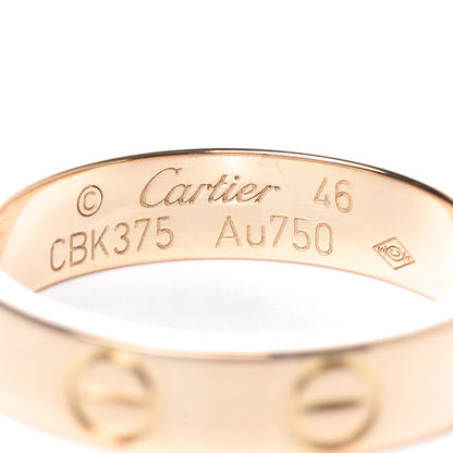 Cartier 18K Yellow Gold 3.5mm LOVE Ring 46 3.75 4 of 4