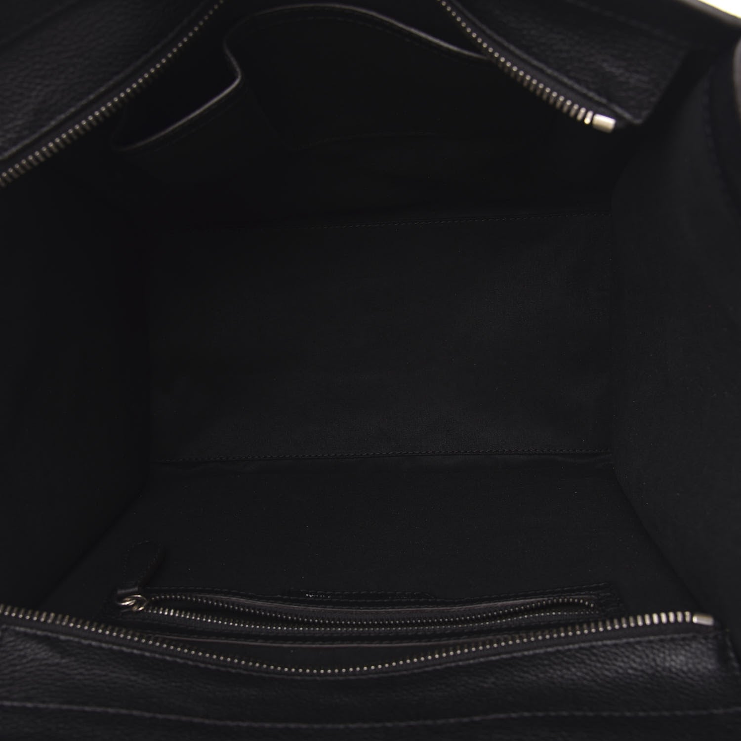 Celine Drummed Calfskin Mini Luggage Black 5 of 10
