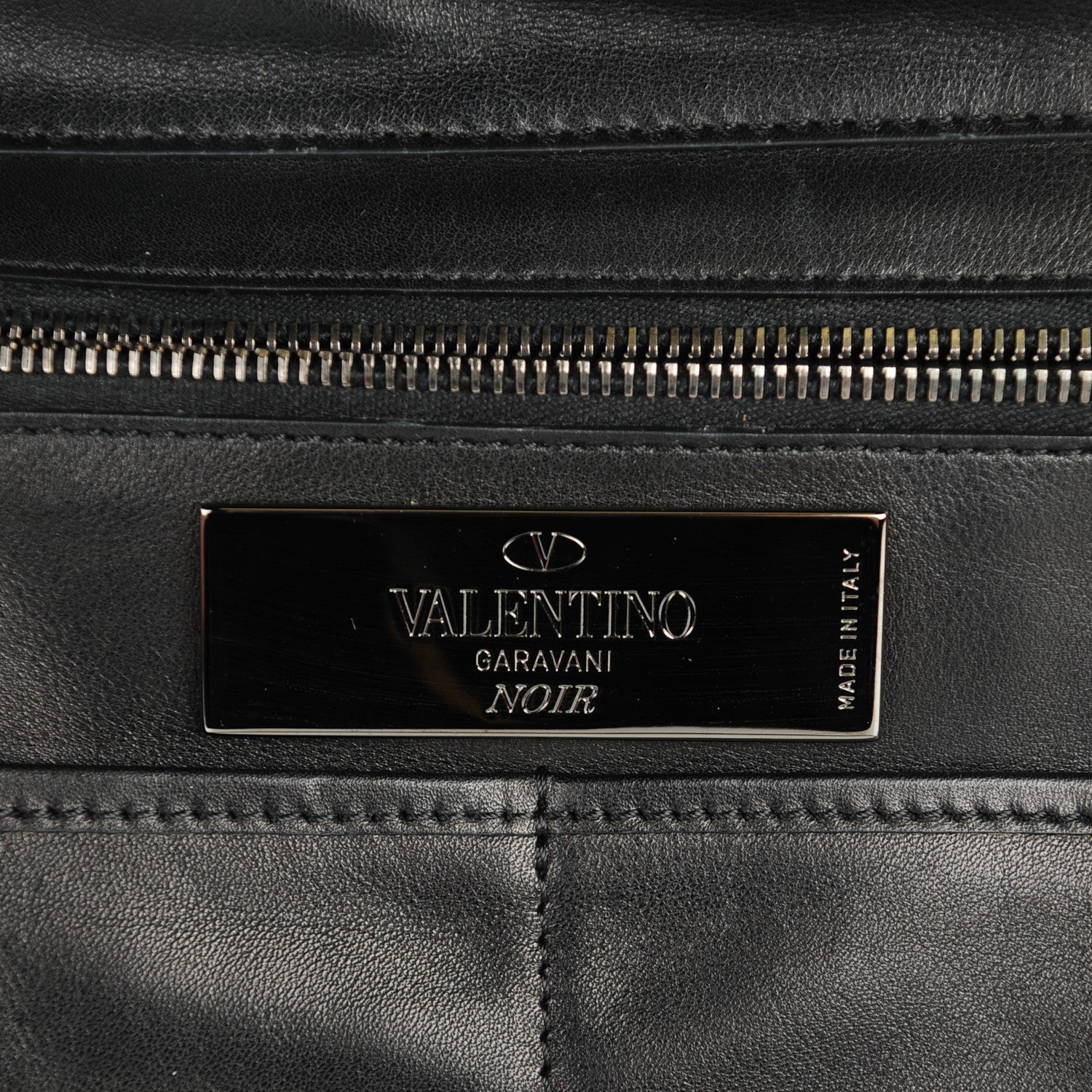 Valentino Garavani Vitello Crystal Medium Rockstud Tote Black 6 of 7