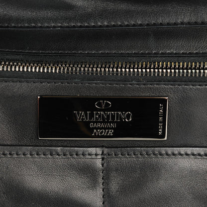 Valentino Garavani Vitello Crystal Medium Rockstud Tote Black 6 of 7