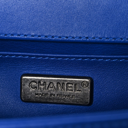 Chanel Galuchat Stingray Small Boy Flap Blue 6 of 10