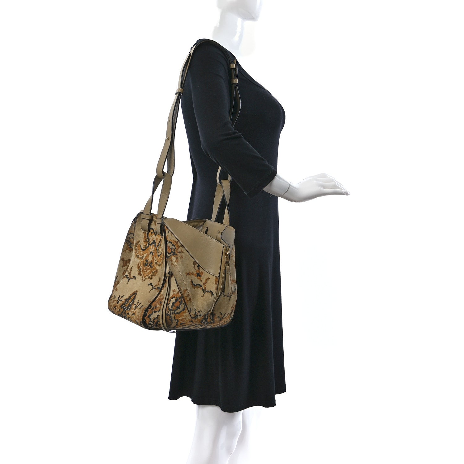 Loewe Suede Tapestry Small Hammock Shoulder Bag Multicolor 2 of 12