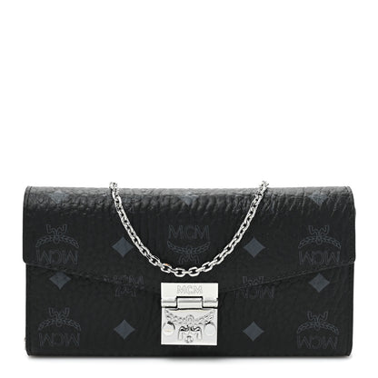 MCM Visetos Large Patricia Wallet On Chain Black 1 of 12