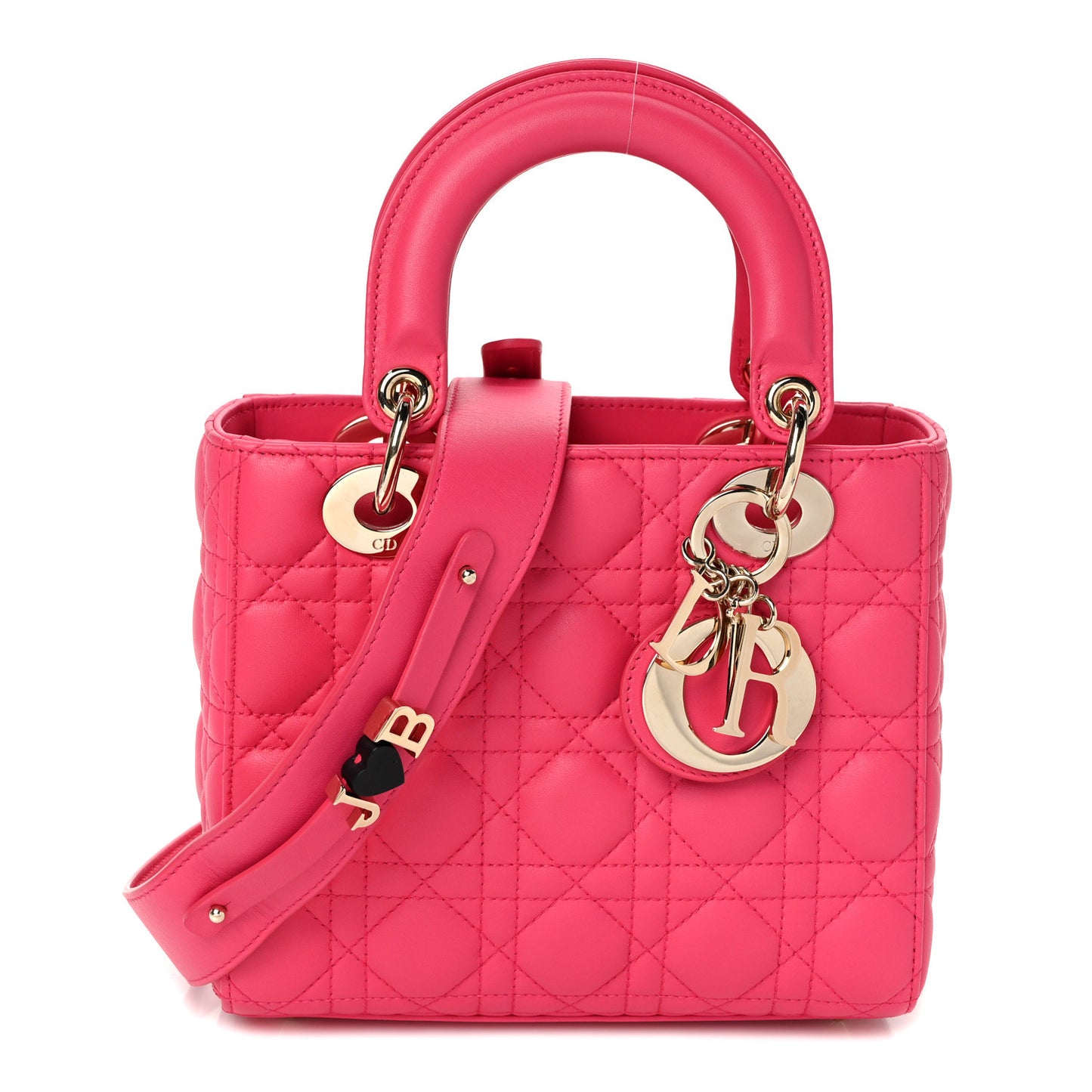 Lambskin Cannage Small My ABCDior Lady Dior Fraise