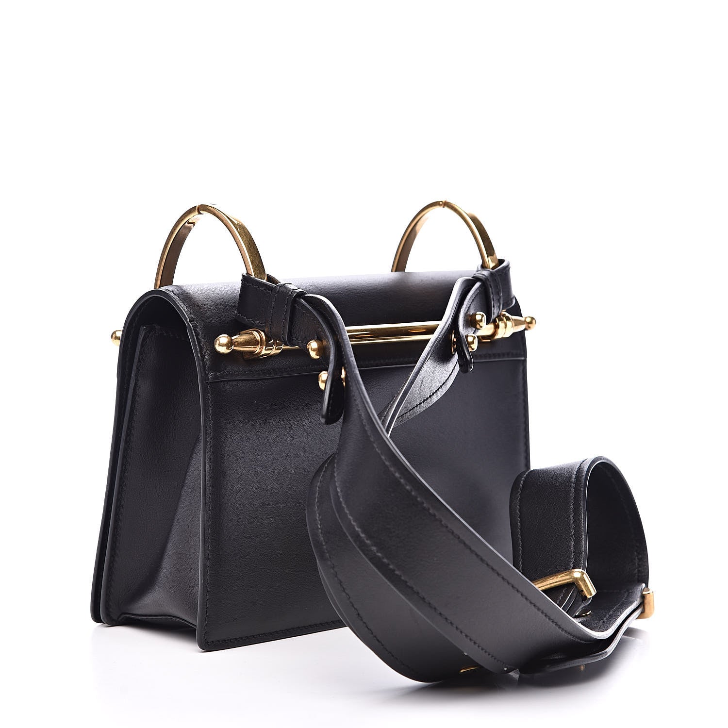 Prada Vitello Antic Soft Pattina Shoulder Bag Black 3 of 14