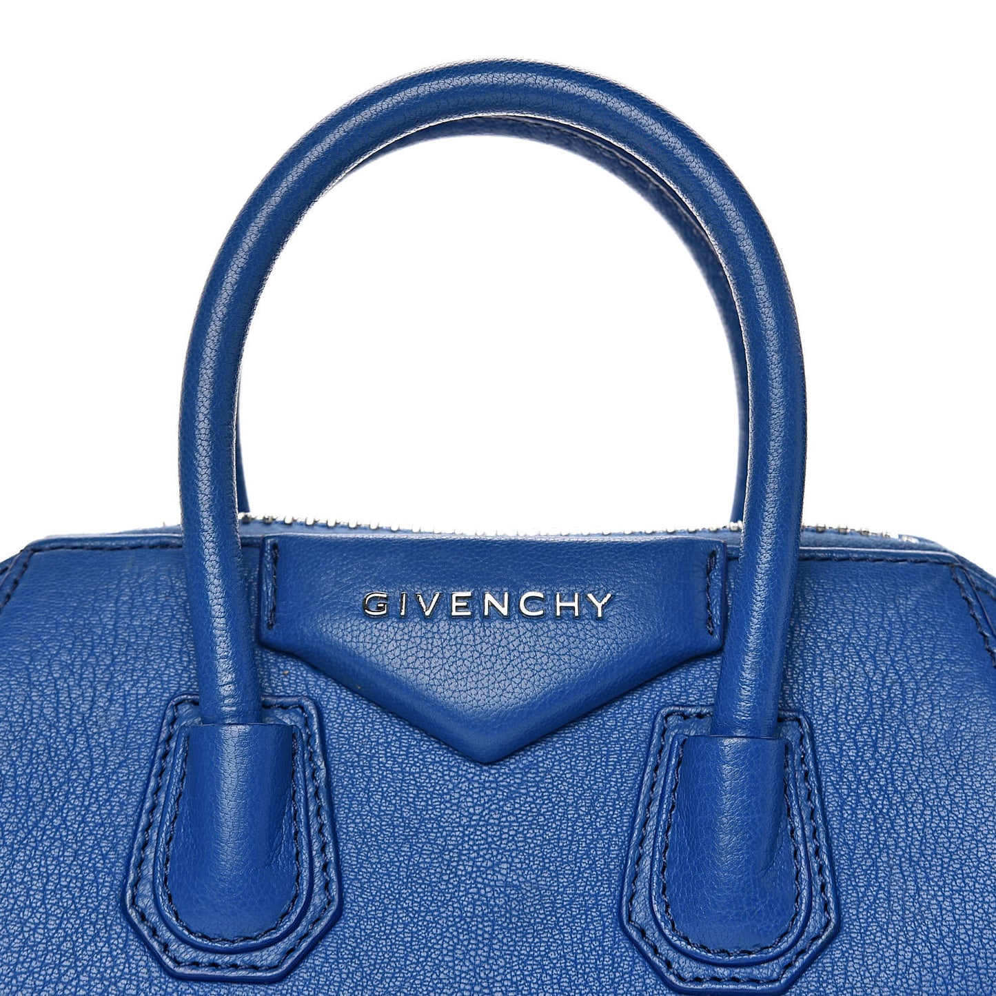 Sugar Goatskin Mini Antigona Indigo Blue
