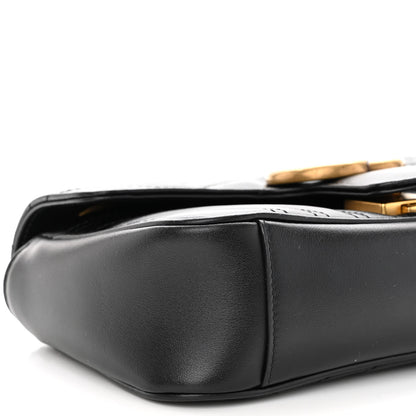 Gucci Calfskin Matelasse Mini GG Marmont Shoulder Bag Black 8 of 10