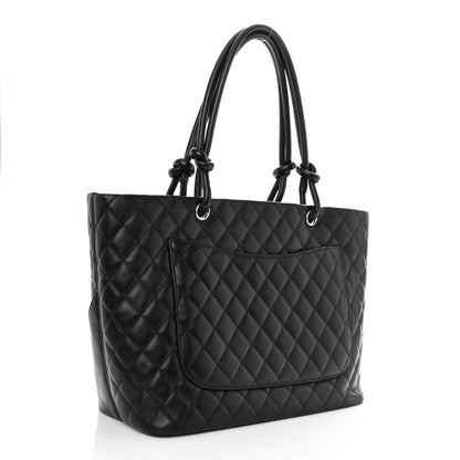 Chanel Calfskin Quilted Large Cambon Tote Black 3 of 9