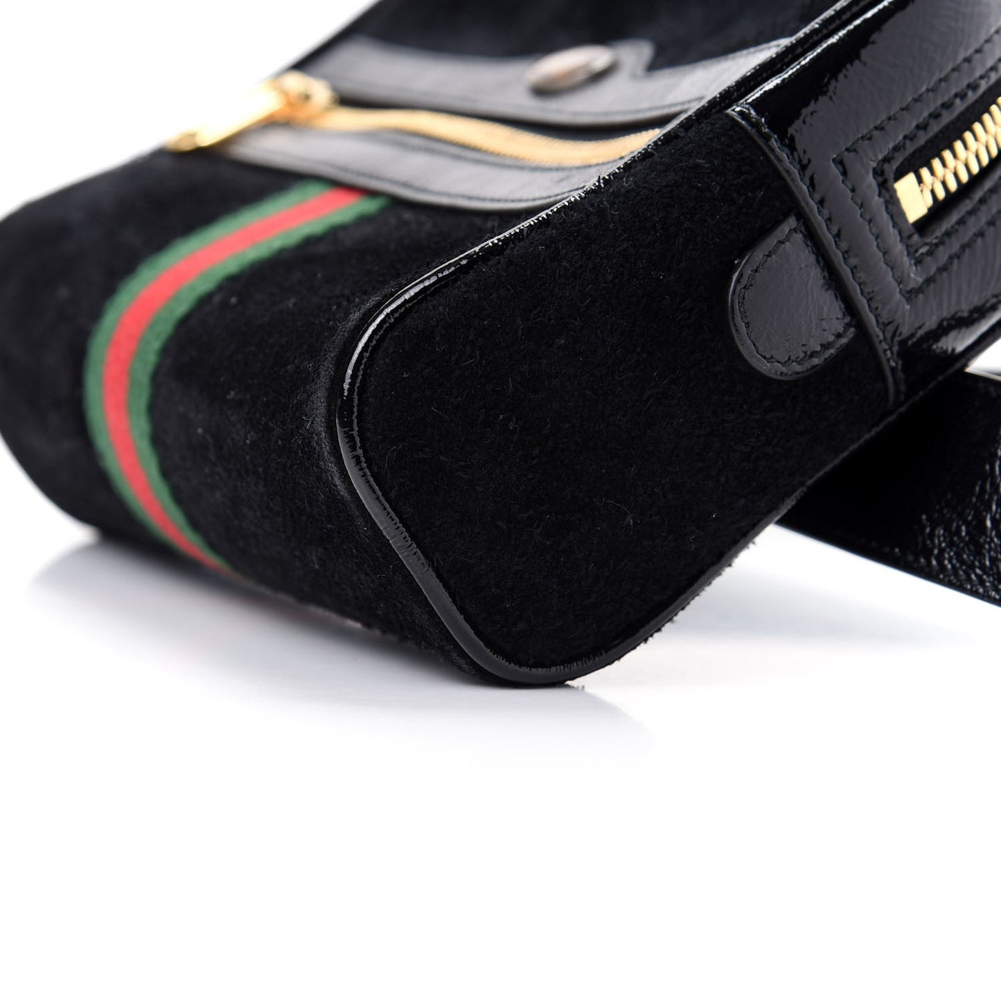 Suede Small Ophidia Belt Bag Black