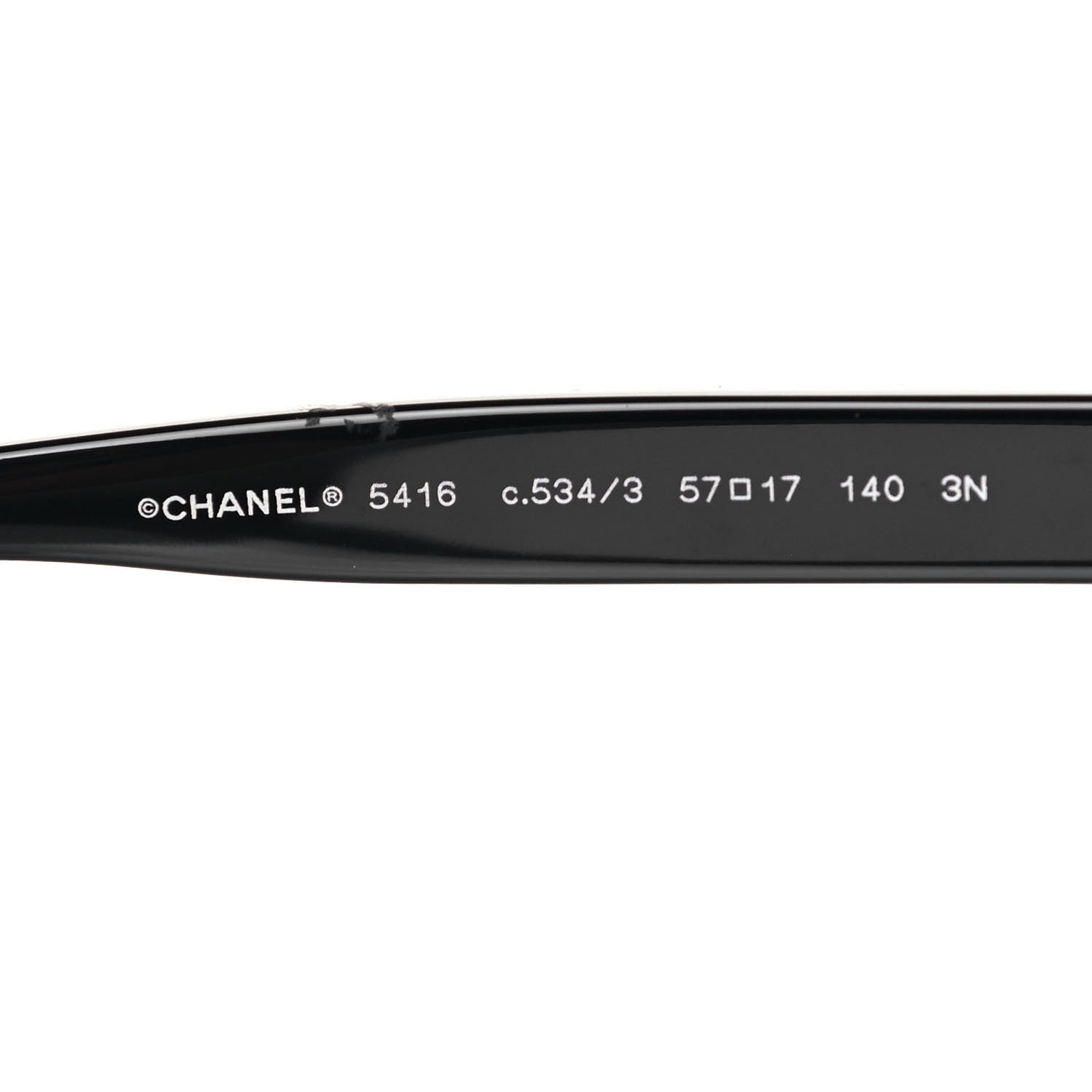 Chanel Acetate Oval Sunglasses 5416 Black Beige 5 of 8