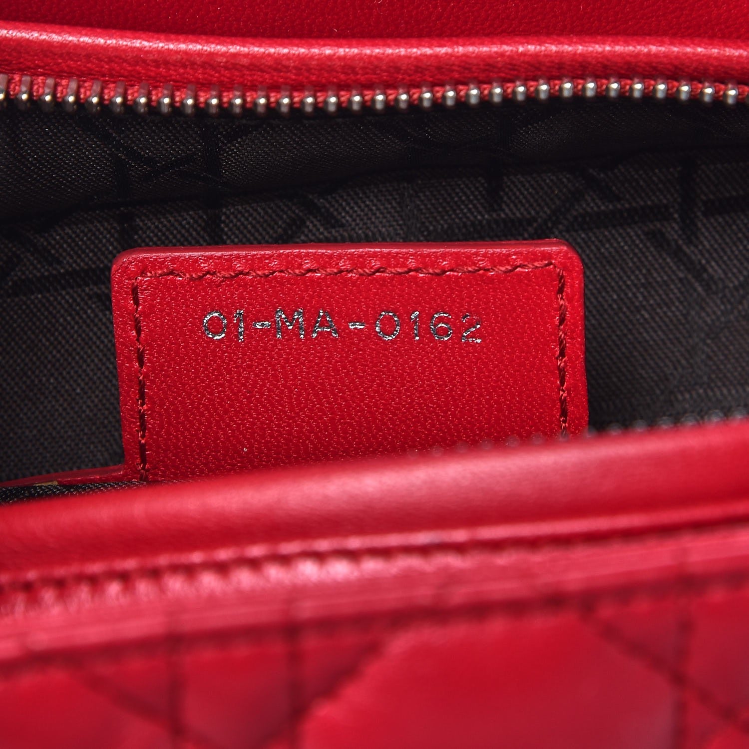 Christian Dior Lambskin Cannage Large Lady Dior Red 8 of 13