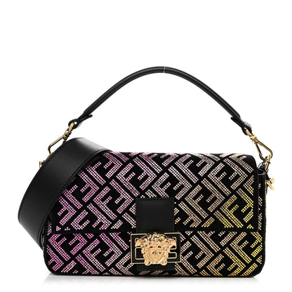 Fendi X VERSACE Calfskin Sequin Fendace FF Baguette Black Multicolor 1 of 11