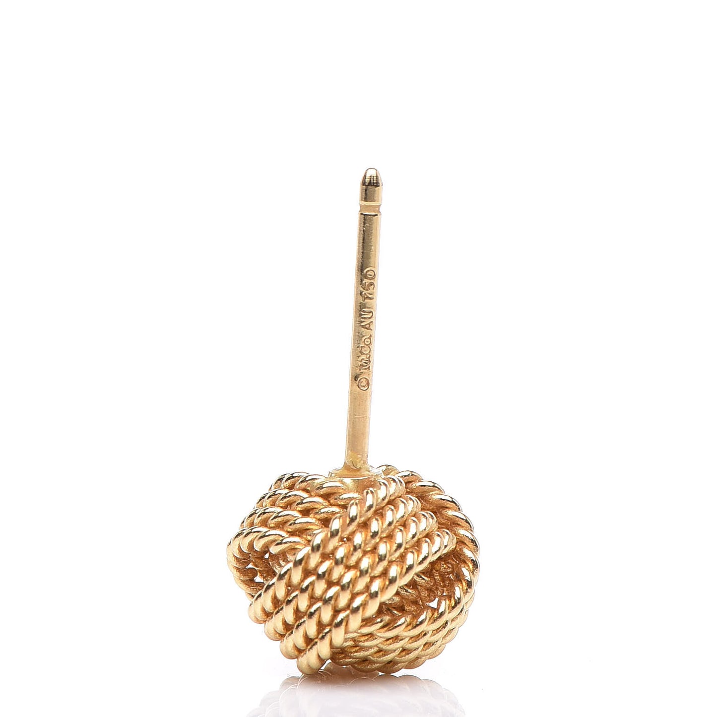 18K Yellow Gold Twist Knot Earrings