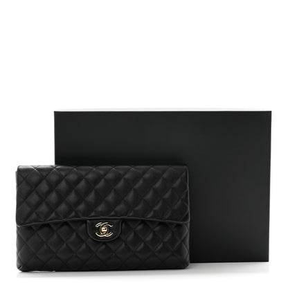 Chanel Caviar Quilted Flap Clutch Black 9 of 9