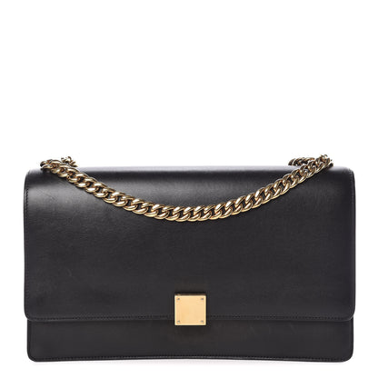 Celine Smooth Calfskin Medium Case Chain Flap Black 1 of 10