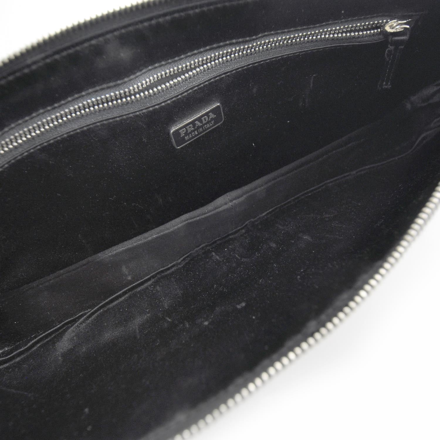 Prada Crocodile Embossed Long Clutch Black 6 of 9