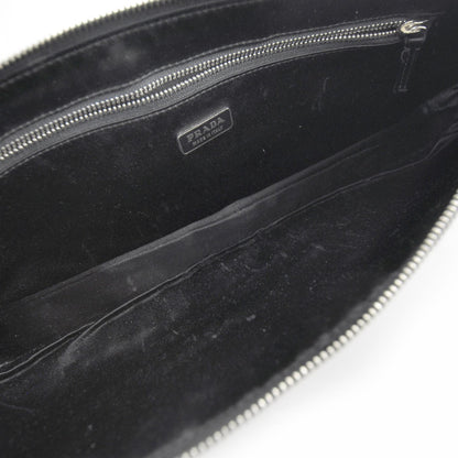 Prada Crocodile Embossed Long Clutch Black 6 of 9