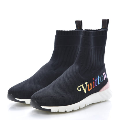 Louis Vuitton Stretch Fabric Aftergame Wave Sneaker Boots 35 Black 3 of 9