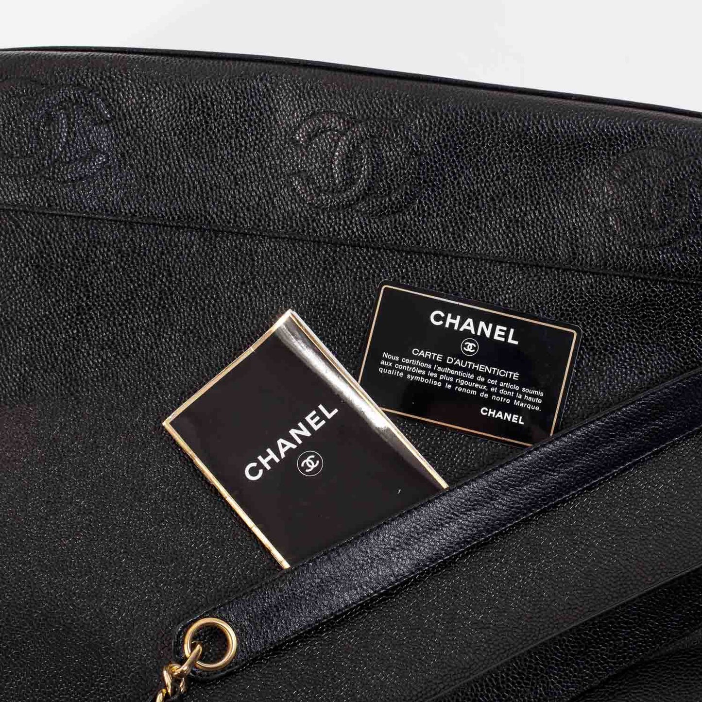 Caviar Shoulder Bag Black GHW
