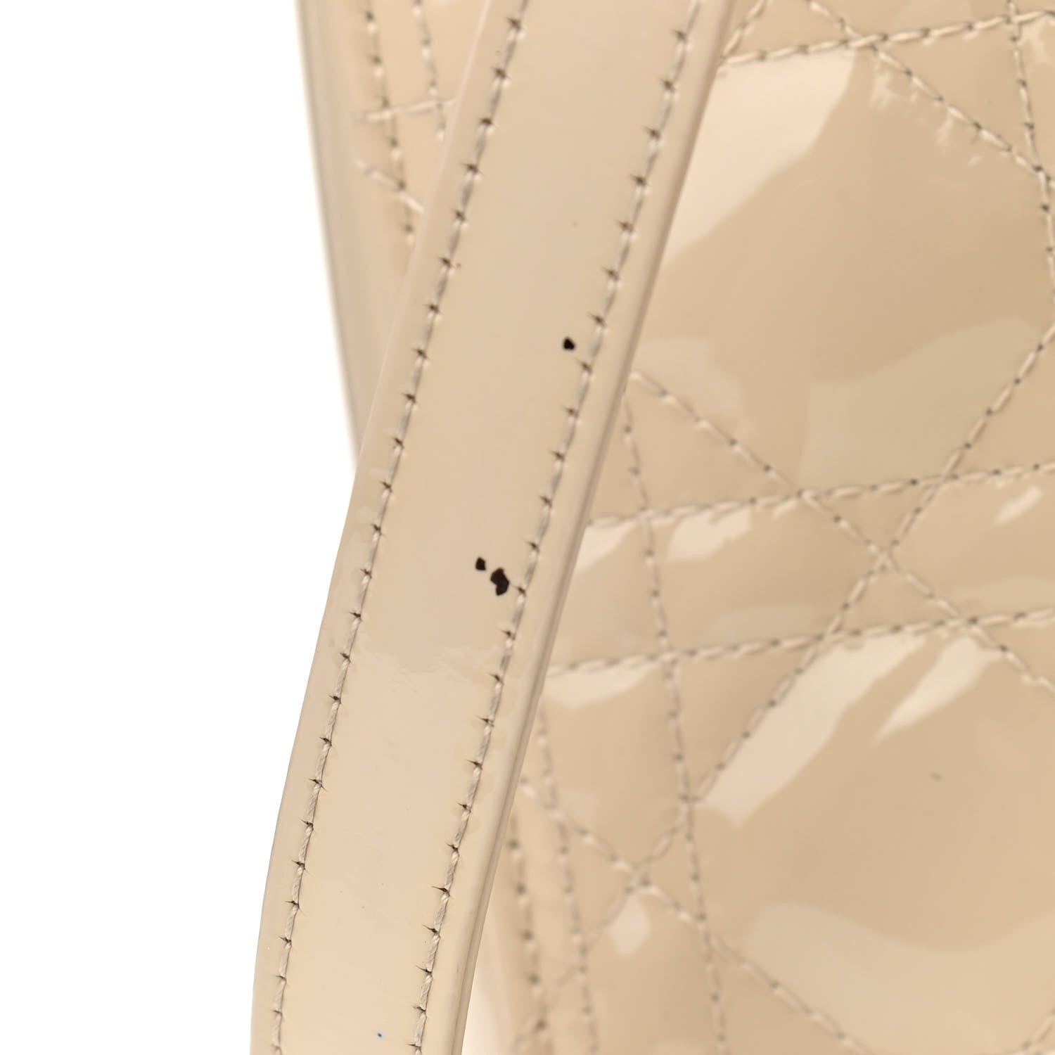 Christian Dior Patent Cannage Large Lady Dior Beige 9 of 15