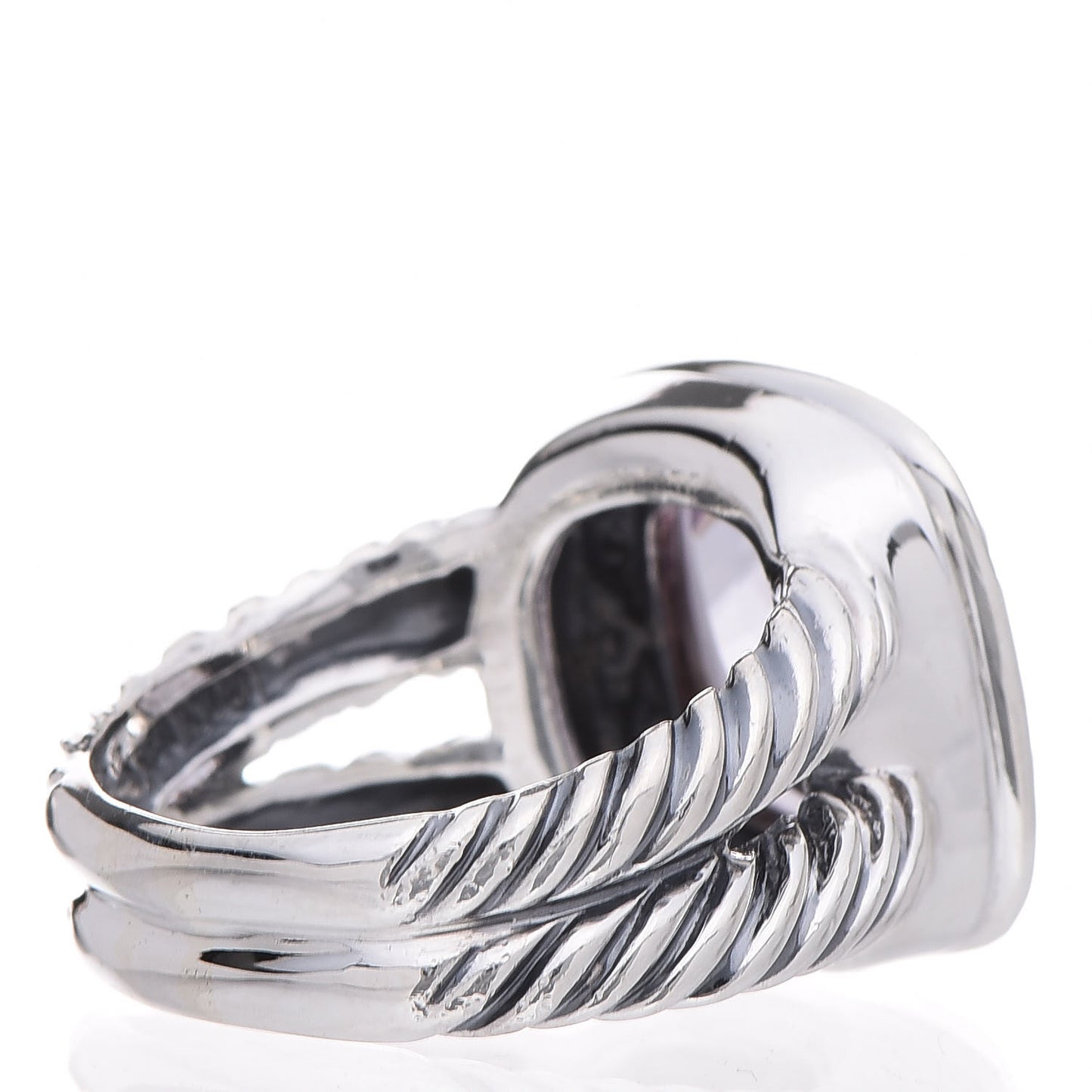 Sterling Silver Diamond Lavender Amethyst 11mm Albion Ring 54 7
