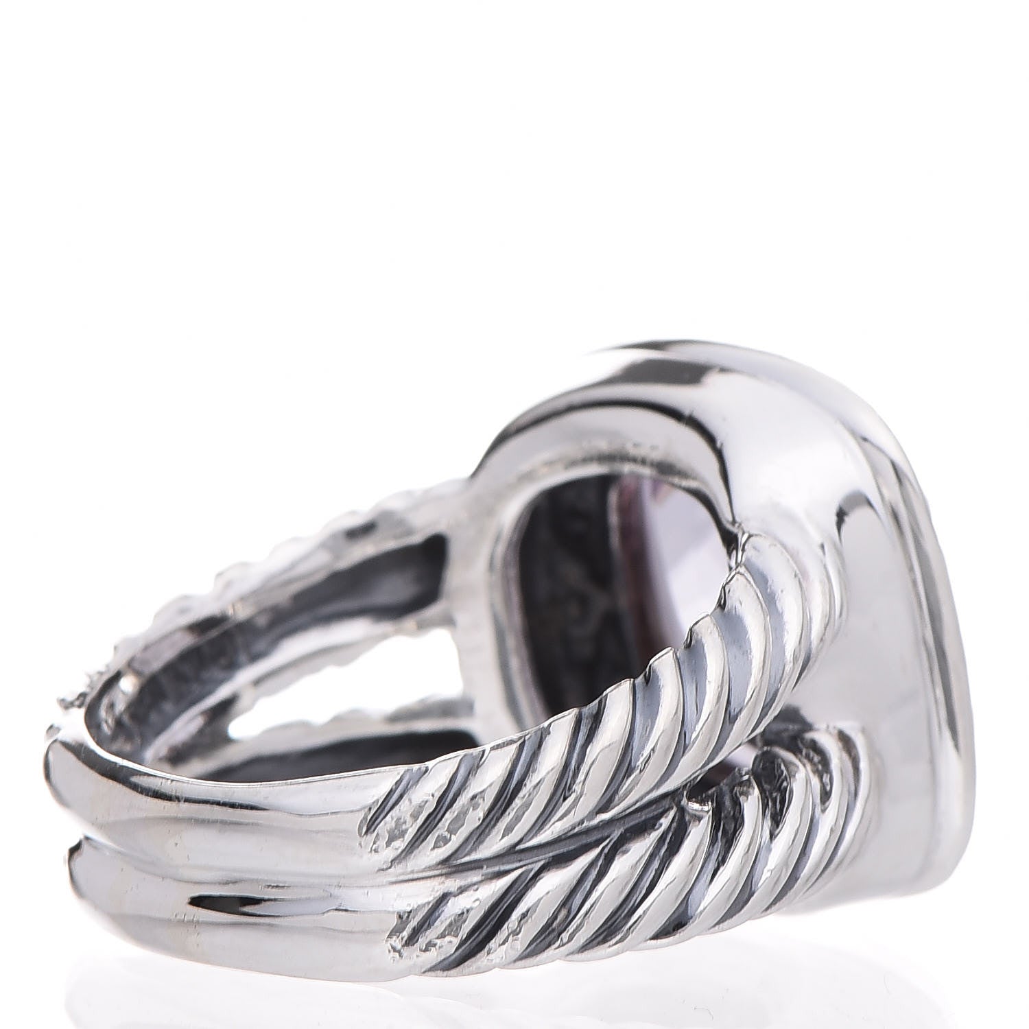 David Yurman Sterling Silver Diamond Lavender Amethyst 11mm Albion Ring 54 7 5 of 6