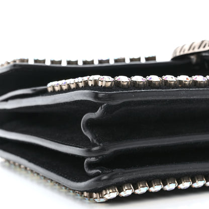 Gucci Suede Crystal Small Dionysus Shoulder Bag Black 9 of 10