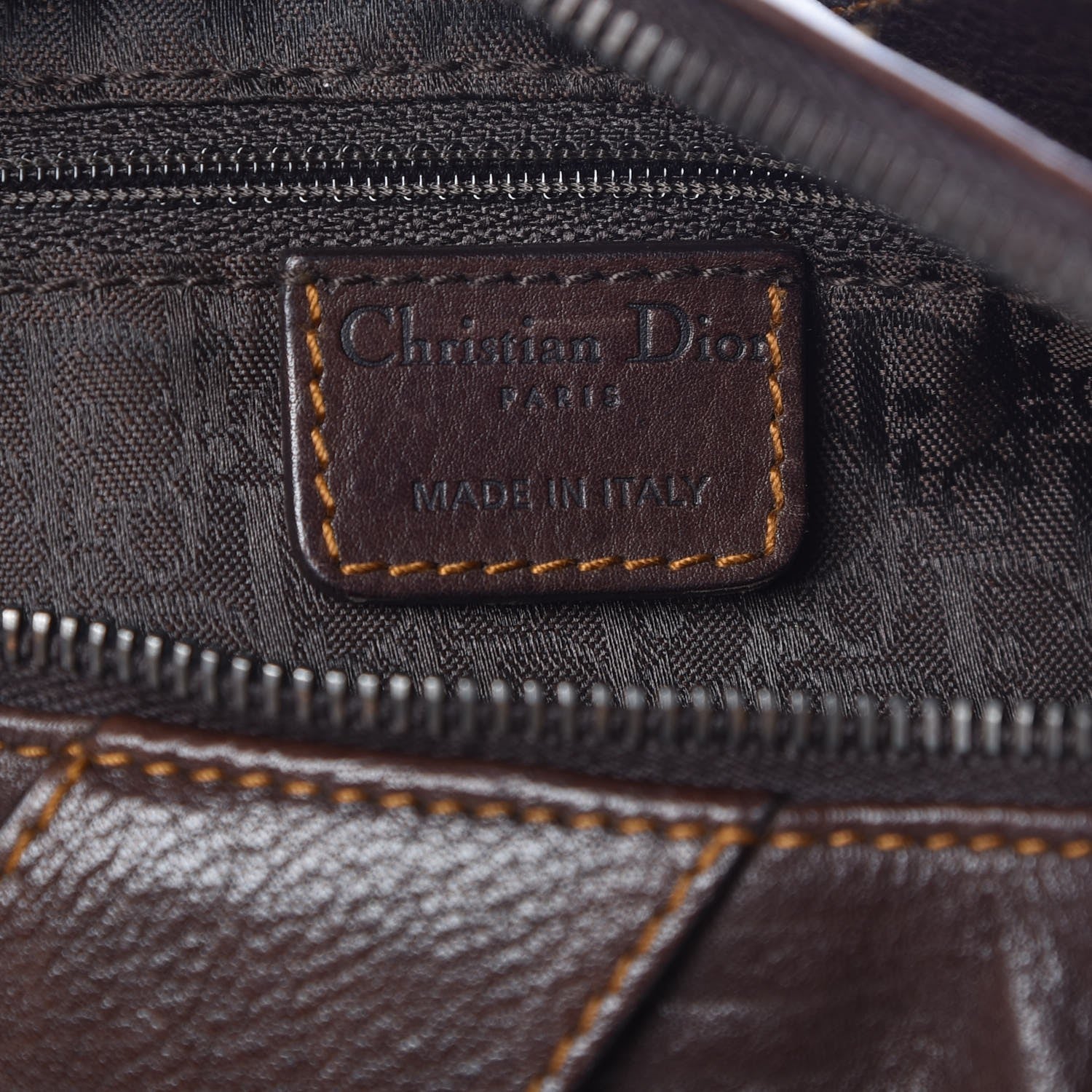Christian Dior Lambskin Gaucho Double Saddle Bag Brown 6 of 7