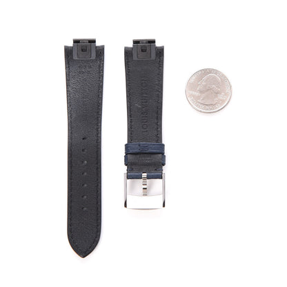 Louis Vuitton Calfskin 10mm Tambour Watch Strap Blue 2 of 3