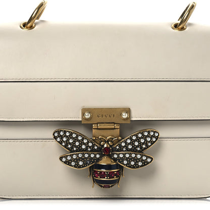 Gucci Calfskin Sylvie Web Queen Margaret Shoulder Bag White 8 of 14