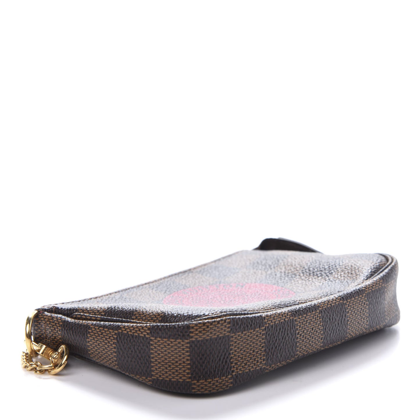 Damier Ebene Complice Trunks and Bags Mini Pochette Accessories Red