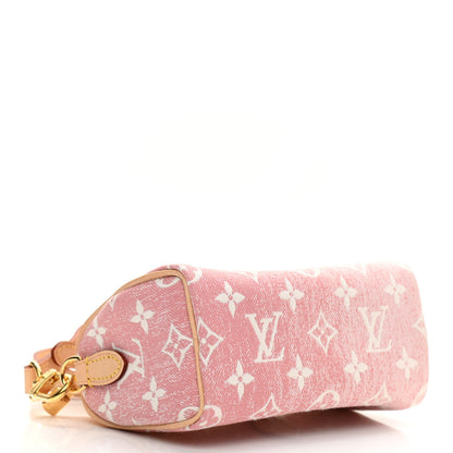 Louis Vuitton Monogram Jacquard Denim Nano Speedy Bandouliere Pink 4 of 10