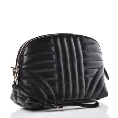 Prada Soft Calfskin Diagramme Wristlet Pouch Bag Black 3 of 7