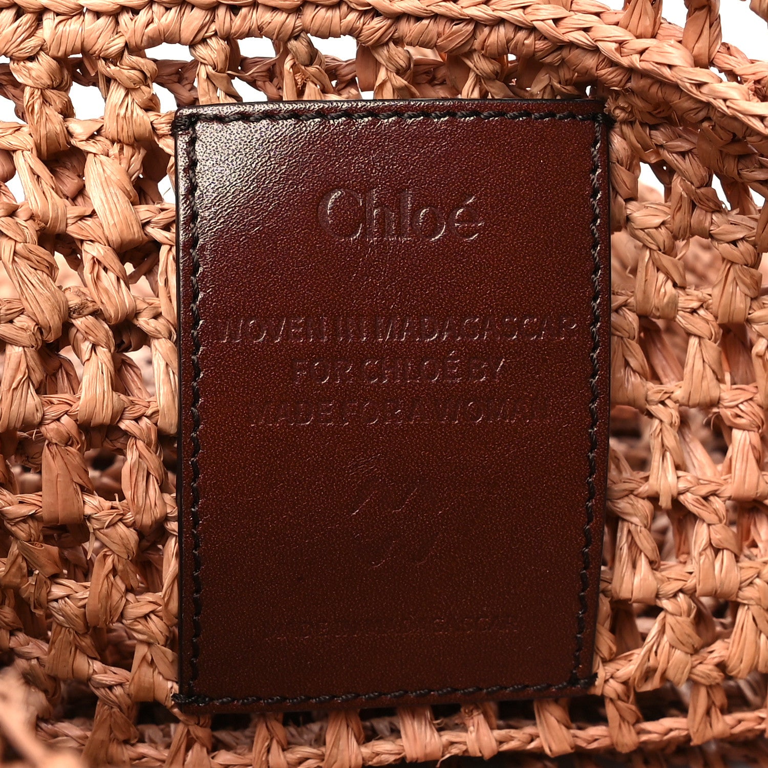 Chloe Raffia Summer Banana Tote Summery Beige 6 of 10