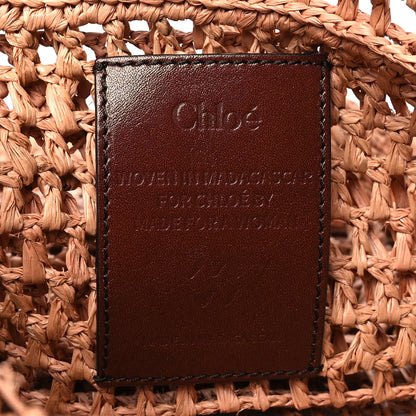 Chloe Raffia Summer Banana Tote Summery Beige 6 of 10