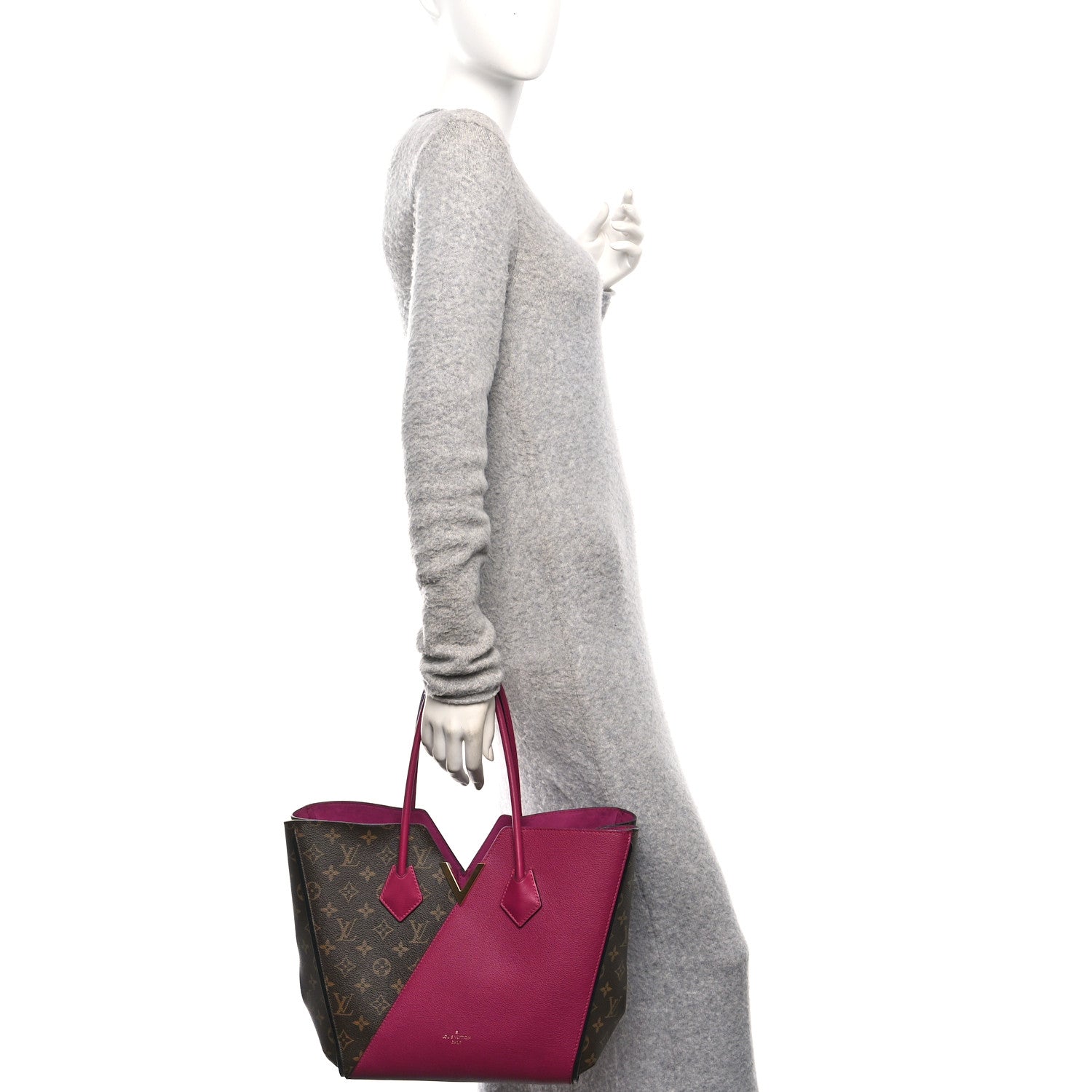 Louis Vuitton Calfskin Monogram Kimono Tote Grape 2 of 9