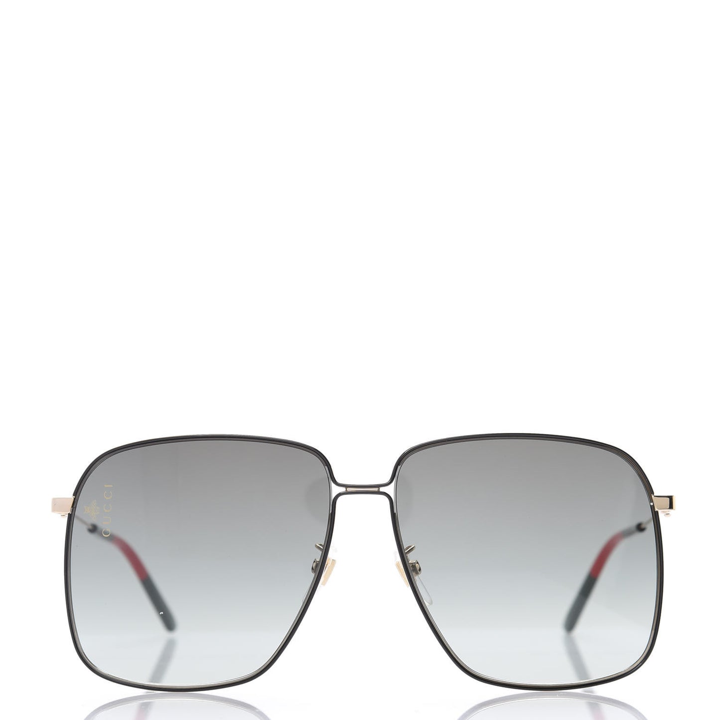 Rectangular Frame Interlocking G Sunglasses GG0394S Green Red