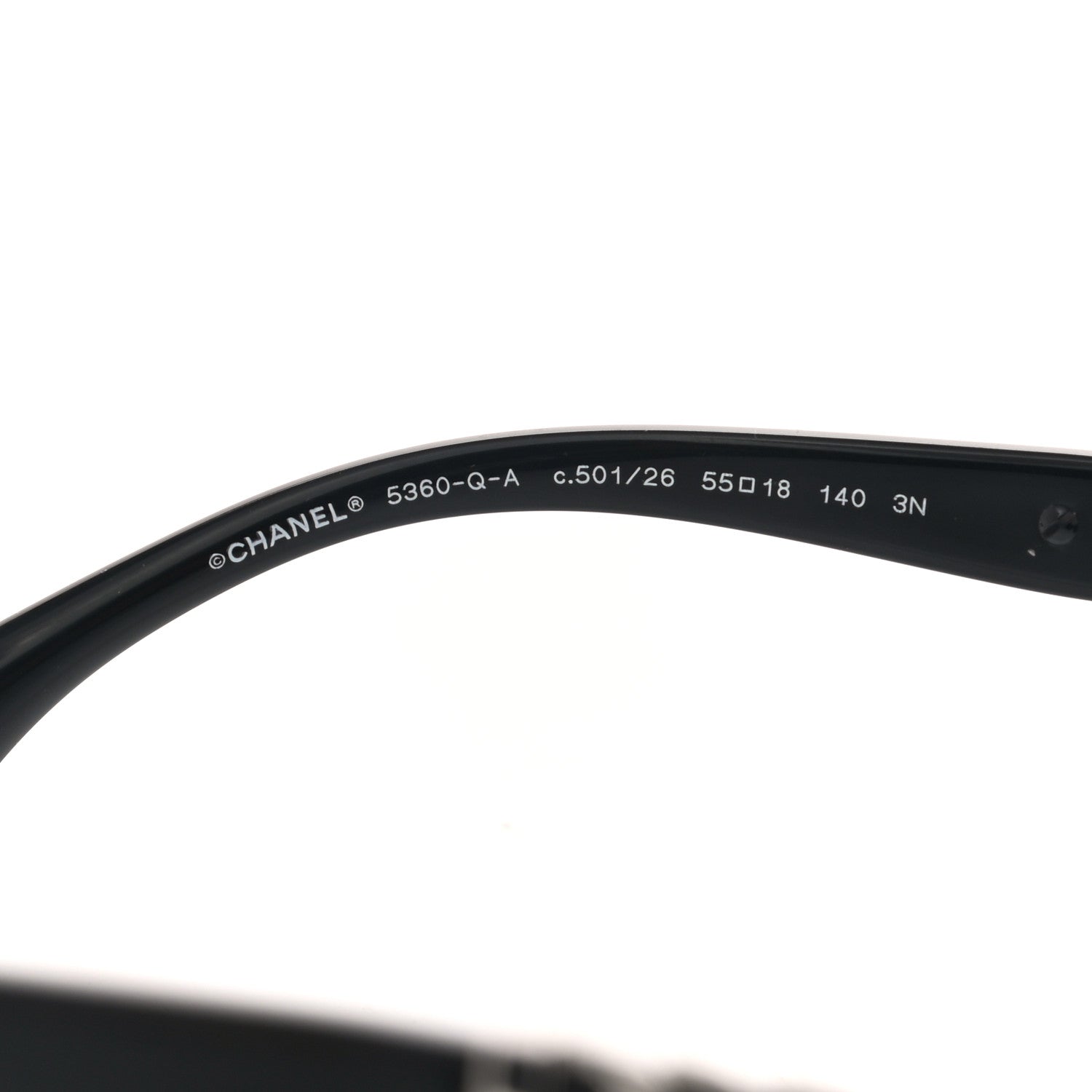 Chanel Calfskin Square Chain Sunglasses 5360-Q-A Black 5 of 9